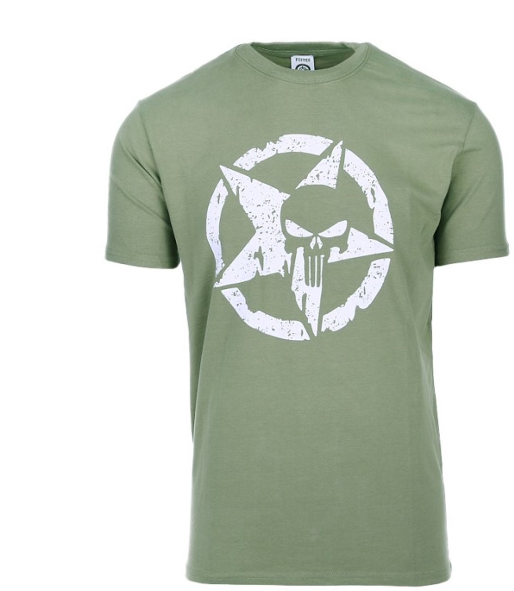Fostex WWII Series T-shirt Allied Star punisher Groen