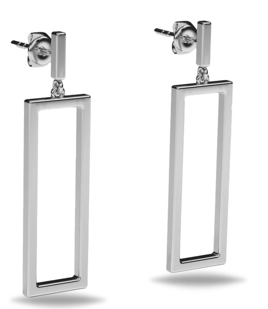 Elysian - Boucles d'oreilles Femme Argent - Boucles d'oreilles pendantes - Acier Inoxydable Poli - Hypoallergénique