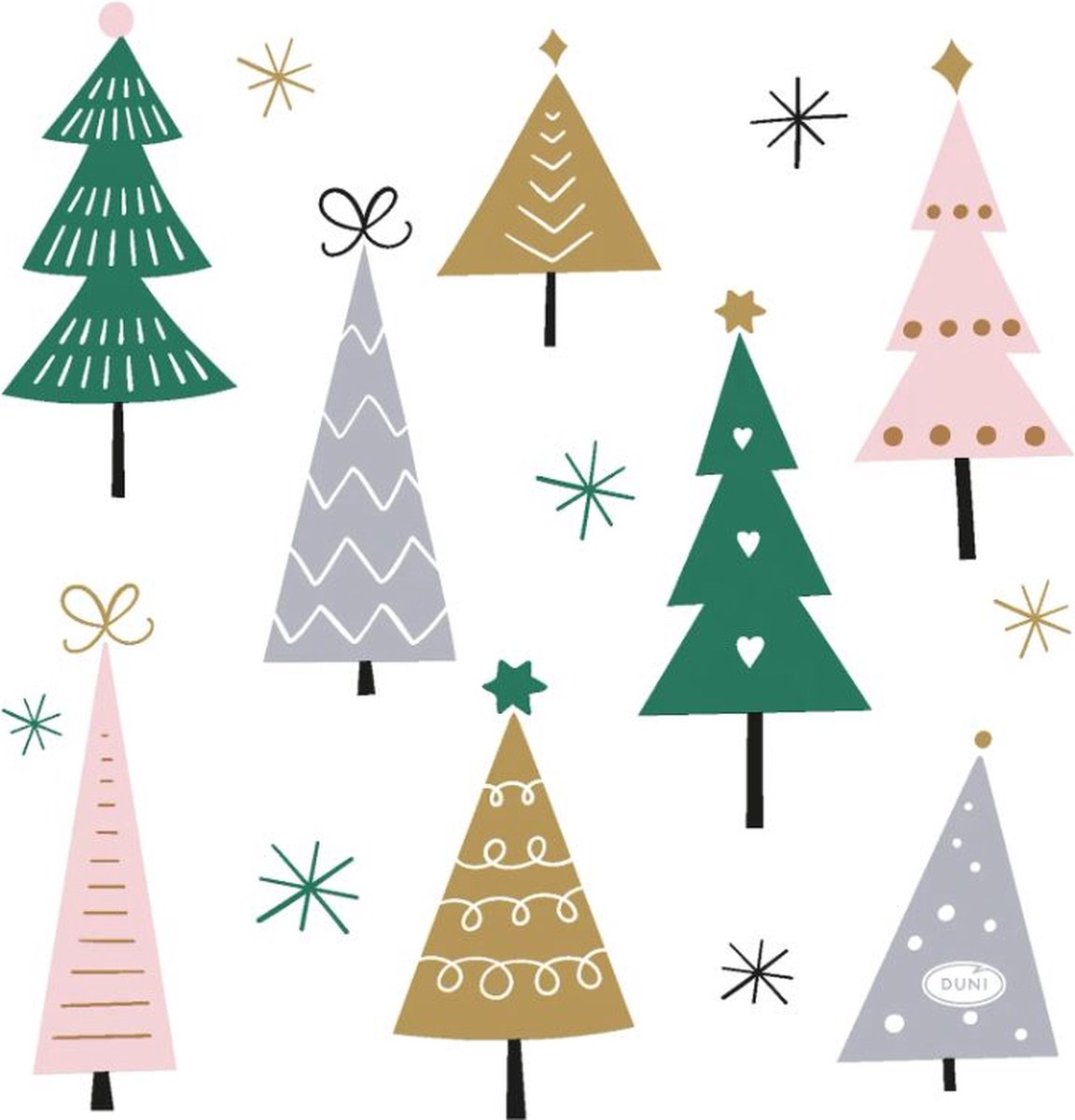 Duni servetten Noel Trees - 33x33cm