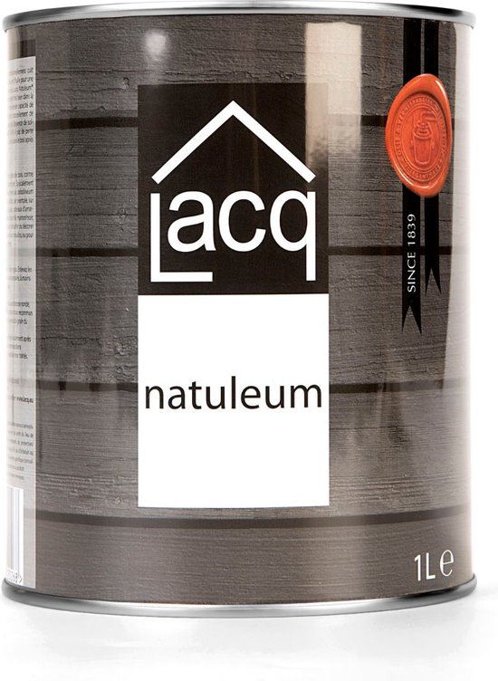 Lacq Natuleum- Beits - 1 liter - Duurzaam - Voor binnen en buiten - Donkerbruin tot bijna zwart van kleur