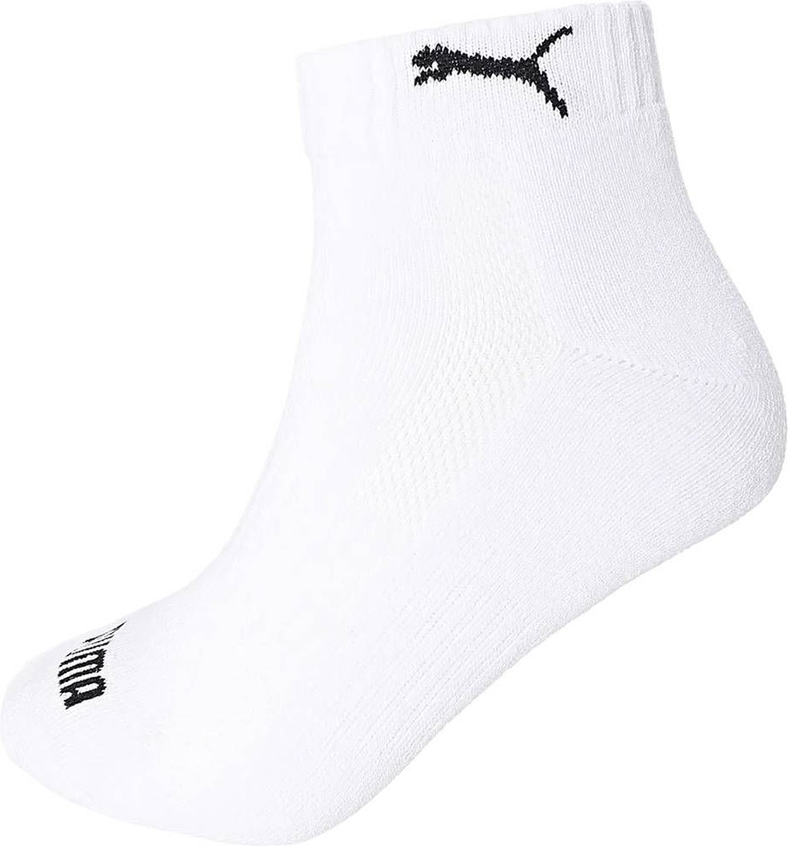 Puma Unisex Cushioned Quarter Sokken 3 Pack Wit
