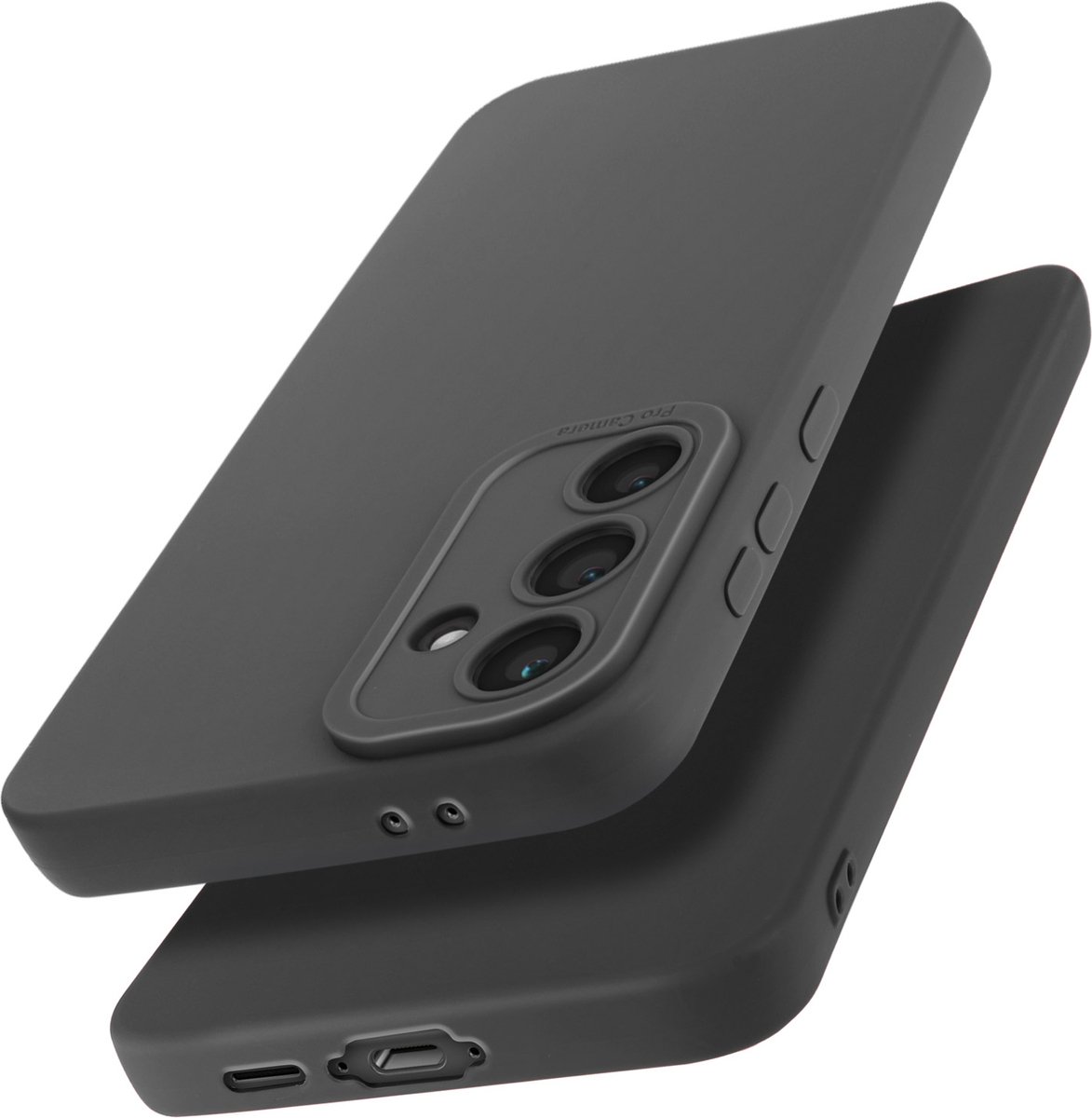 Avizar Dekking Geschikt voor Samsung Galaxy S24 FE Silicone Mat Blok Camera beschermd, Zwart