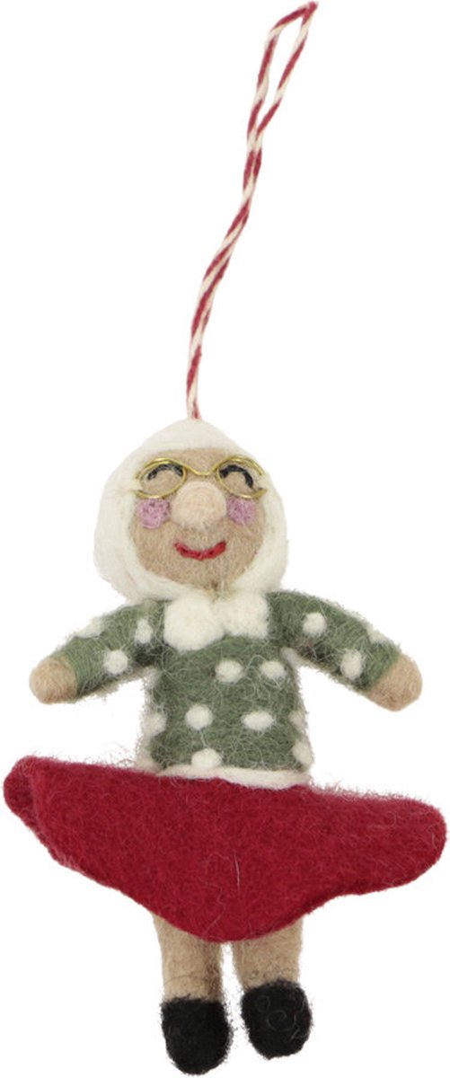 Ornament vilt kerst vrouw kerstman