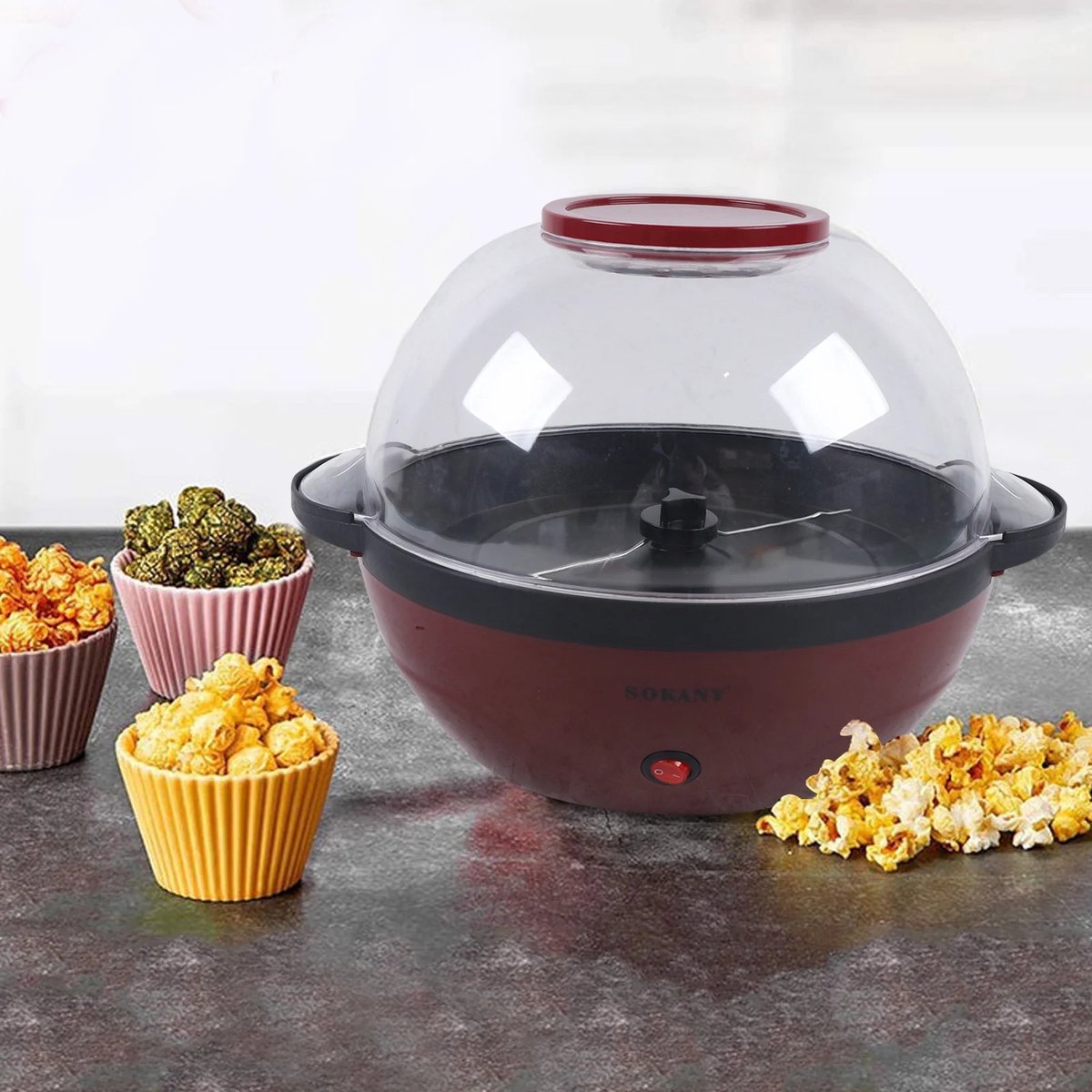 Botec popcorn machine - popcornmakers - Popcorn Maker -Snel, Gemakkelijk en Heerlijk Thuis Popcorn Bereiden - 850W