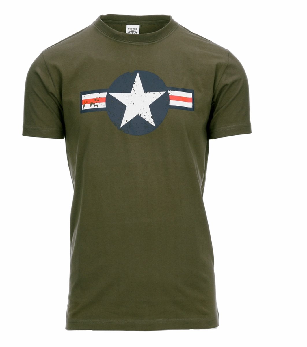 Fostex t-shirt USAF vintage legergroen