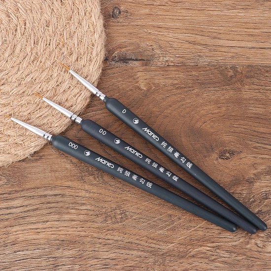 AiQInu 12 Stuks Penselen Om Te Schilderen, Penseelset Voor Modelbouw Miniatuurkunstenaars Aquarel Fijne Details Acryl Miniatuur Nail Art Model En Olie 2116640526
