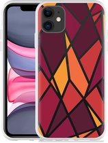 Cazy Hoesje geschikt voor iPhone 11 - Colorful Triangles