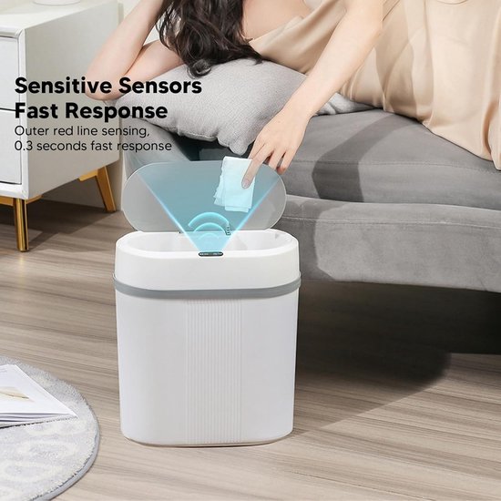 12L Automatische Sensor Prullenbak - Waterdichte Slimme