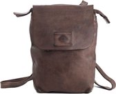 HAROLD'S Cuir Sac à épaule bandoulière Sac téléphone portable Submarine Smartphonebag Brown Marron foncé