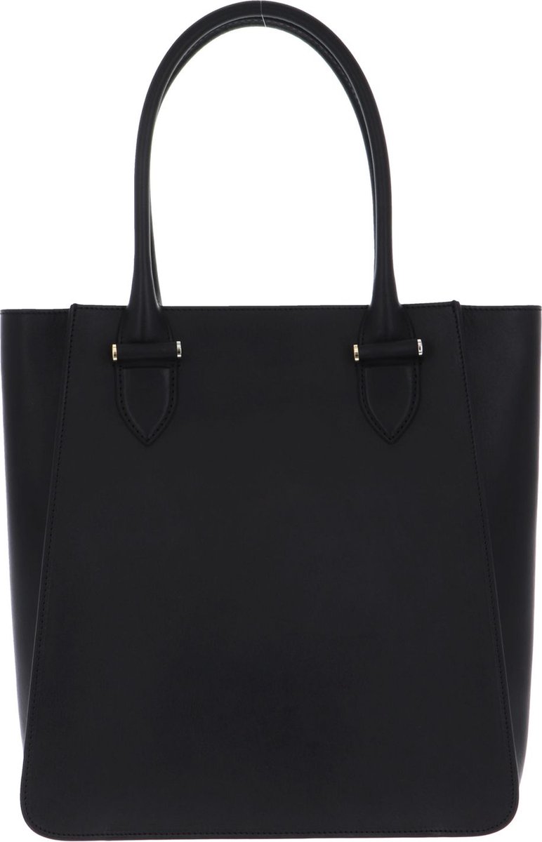 DECADENT Leren Schoudertas Handtas Phoebe Big Tote Vegetal Black Zwart