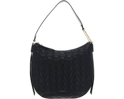 COCCINELLE Leren Schoudertas Priscilla Matel Handbag Matelasse Napa Leather Noir Zwart