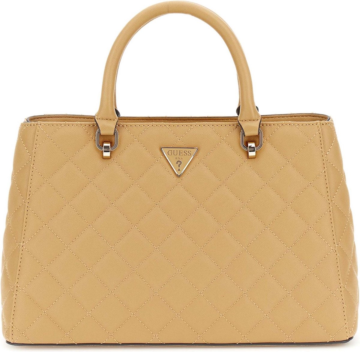 GUESS Handtas Schoudertas Eco Carly Girlfriend Satchel Beige