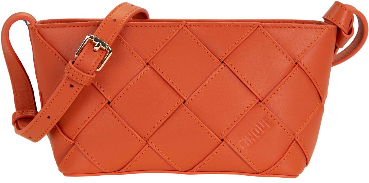 CINQUE Leren Schoudertas Claudia Handtasche Orange Oranje