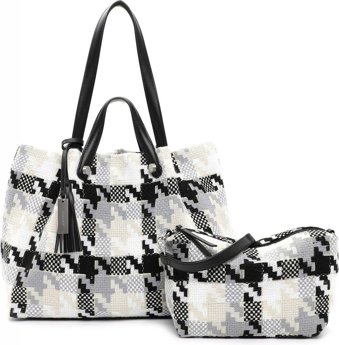 SURI FREY Schoudertas July City Shopper Black Kombi Veelkleurig