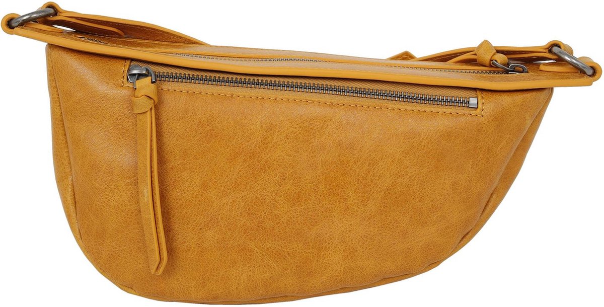 CINQUE Leren Schoudertas Felicia Shoulder bag Cognac Donkergeel