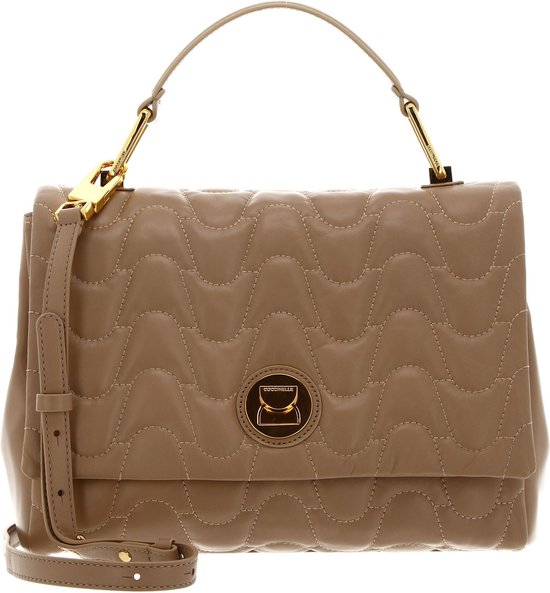 Sac à Main Coccinelle Liya Top Handle - Cuir Marron, Neuf Avec étiquettes