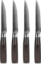 Bol.com Shinrai Knives - Luxe Steakmessenset met Damascus Design - 4 Vlijmscherpe Messen in een Luxe Cadeaubox aanbieding