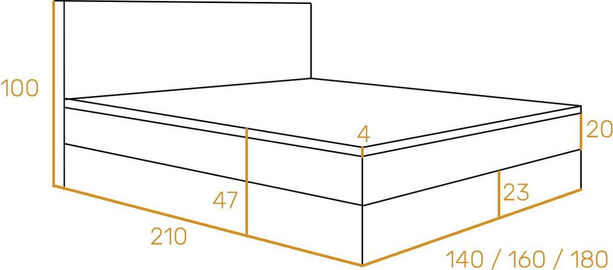 Meuba Home - Vivaldi Boxspring - 160x200 thumbnail 4