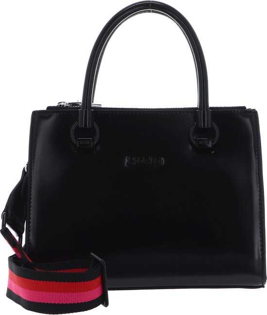 LIU JO Handtas Schoudertas Manhattan Satchel Double Zip Nero Zwart