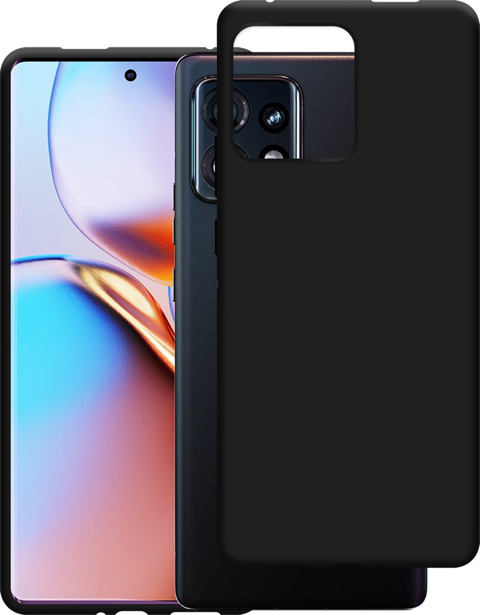 Cazy hoesje geschikt voor Motorola Edge 40 Pro Hoesje Siliconen - Flexibele Case - Zwart