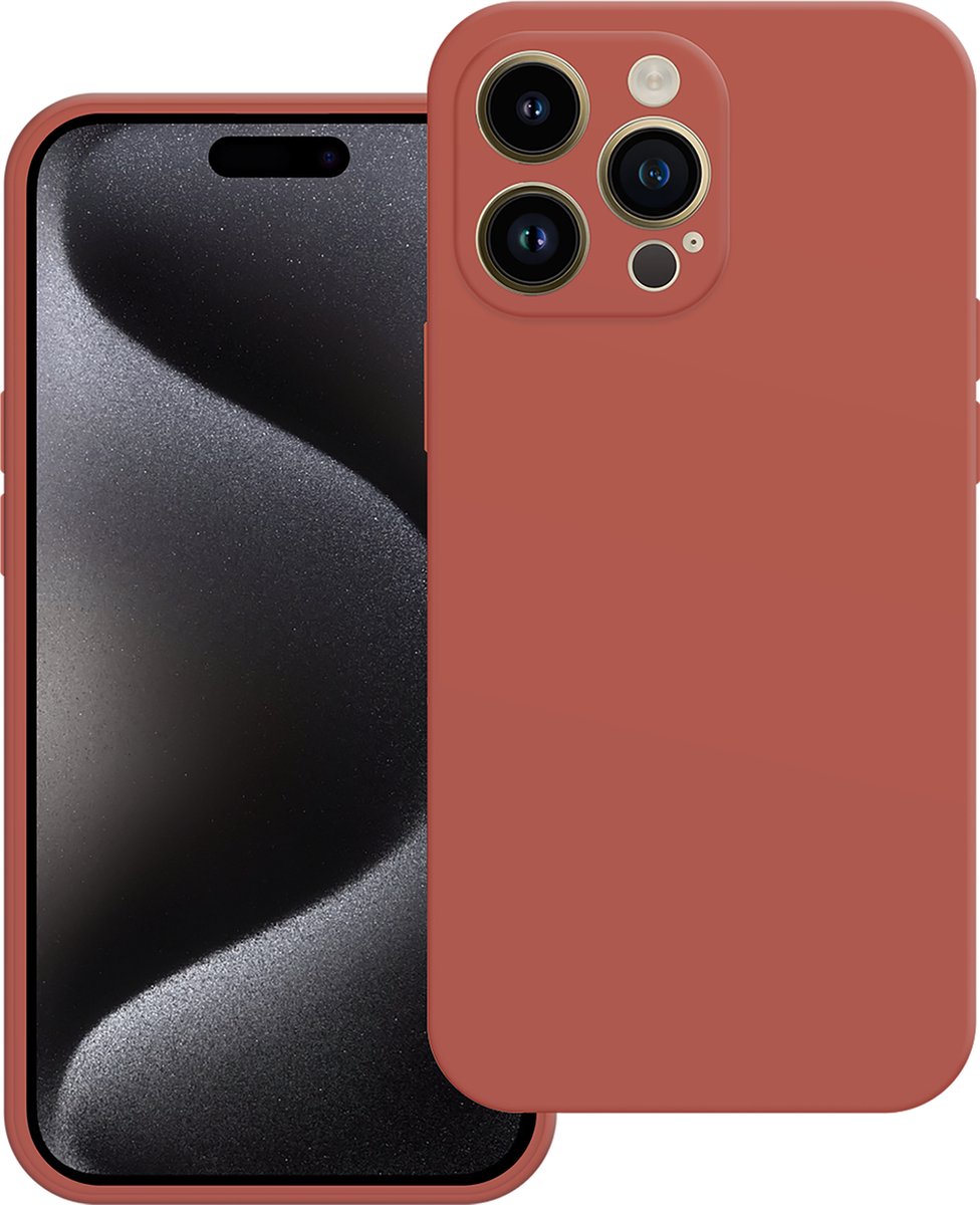 Cazy hoesje geschikt voor iPhone 15 Pro Max Hoesje - Color Backcover - Rood