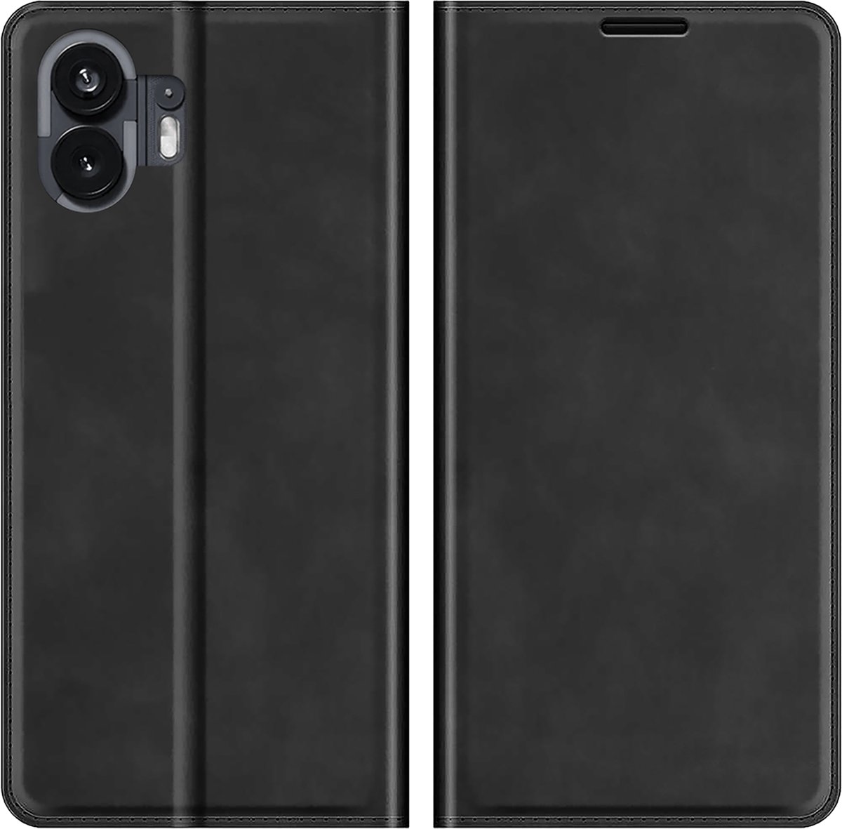Cazy hoesje geschikt voor Nothing Phone (2) - Hoesje met Pasjeshouder - Luxe Book Case - Zwart