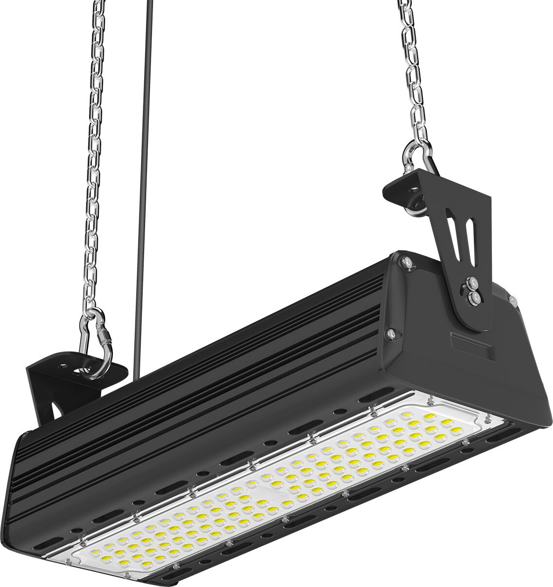 BES LED LED High Bay Lineair - Rinzu Lin - 50W - 150LM/W - 840 4000K - Dimbaar 0-10V - IP65 - Sosen Driver - Sanan LEDs Zwart