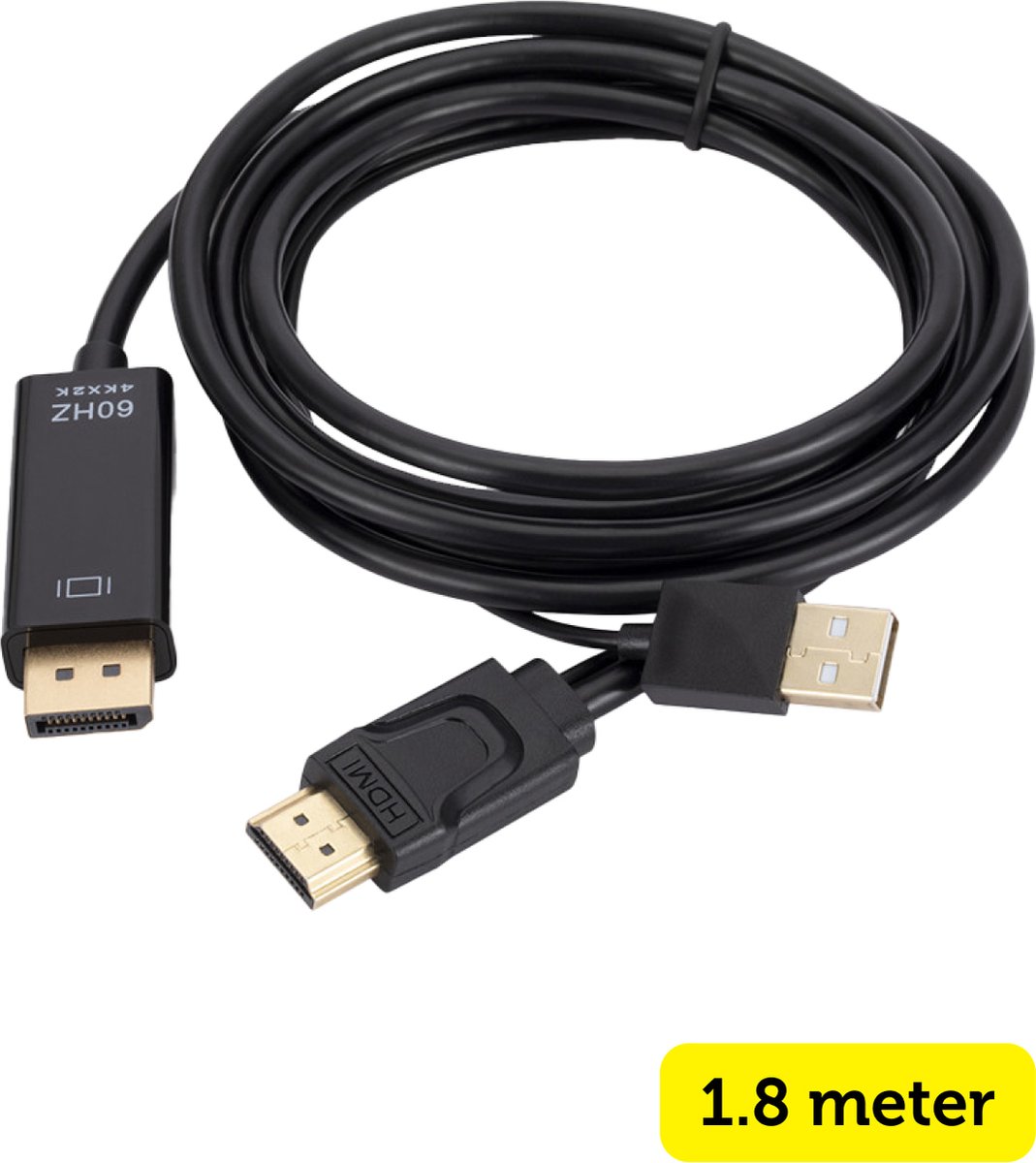 Garpex® HDMI naar DisplayPort Kabel – 4K Ultra HD 60Hz – 1.8 meter