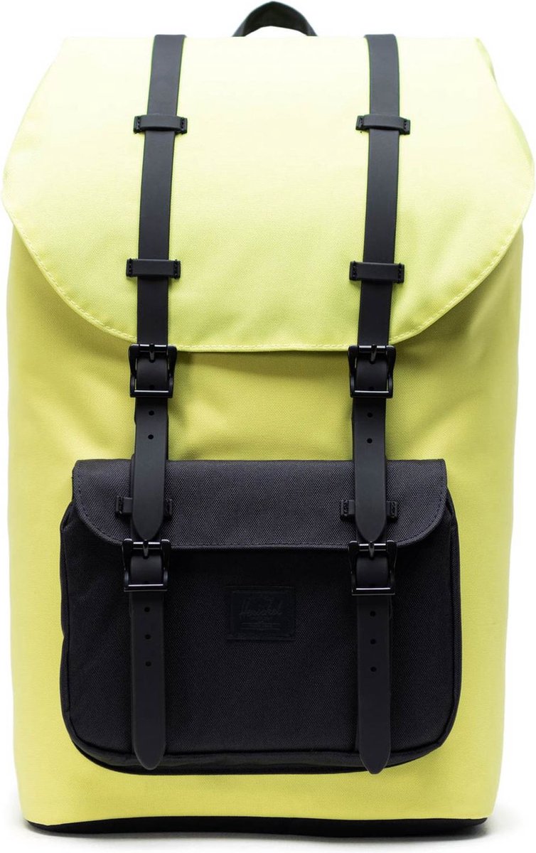 Herschel Vrije tijd rugzak Rugzak met laptopvak Little America Backpack 25L Highlight / Black Geel Zwart