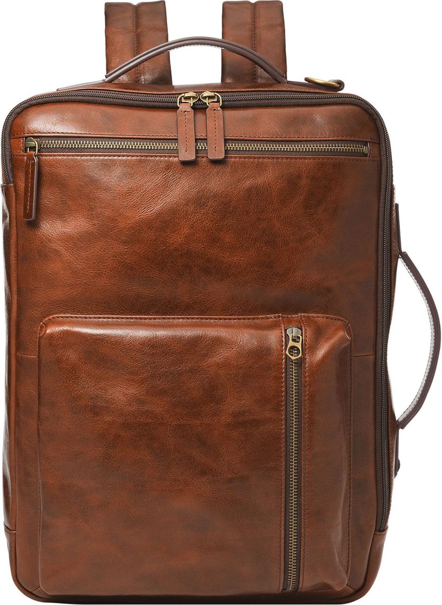 FOSSIL Laptop rugzak Rugzak met laptopvak Buckner Backpack Cognac Bruine