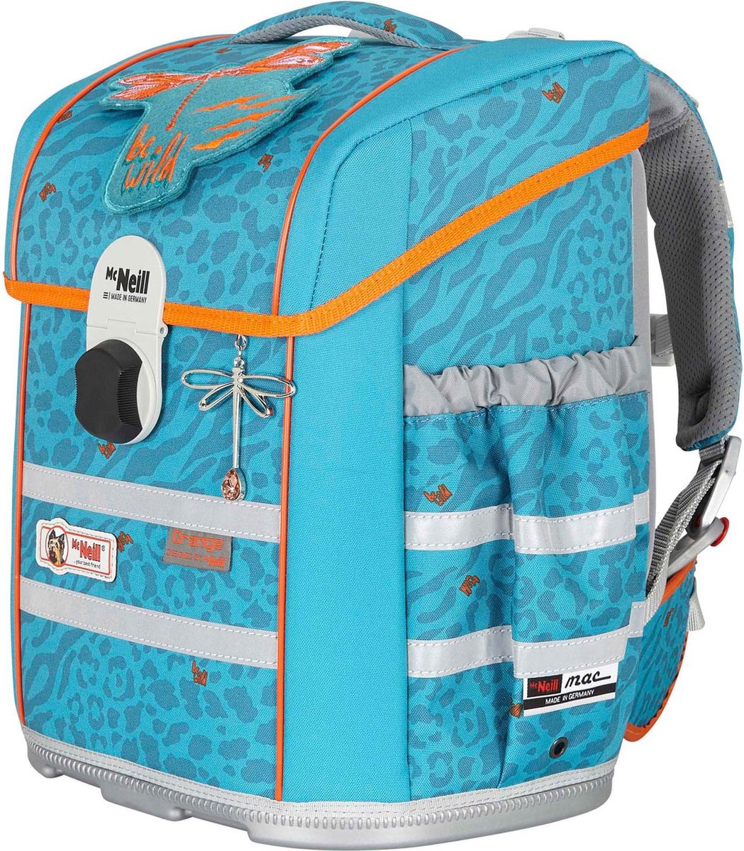 McNeill Schooltas Ergo Mac Schoolbag Orange Turquoise Veelkleurig