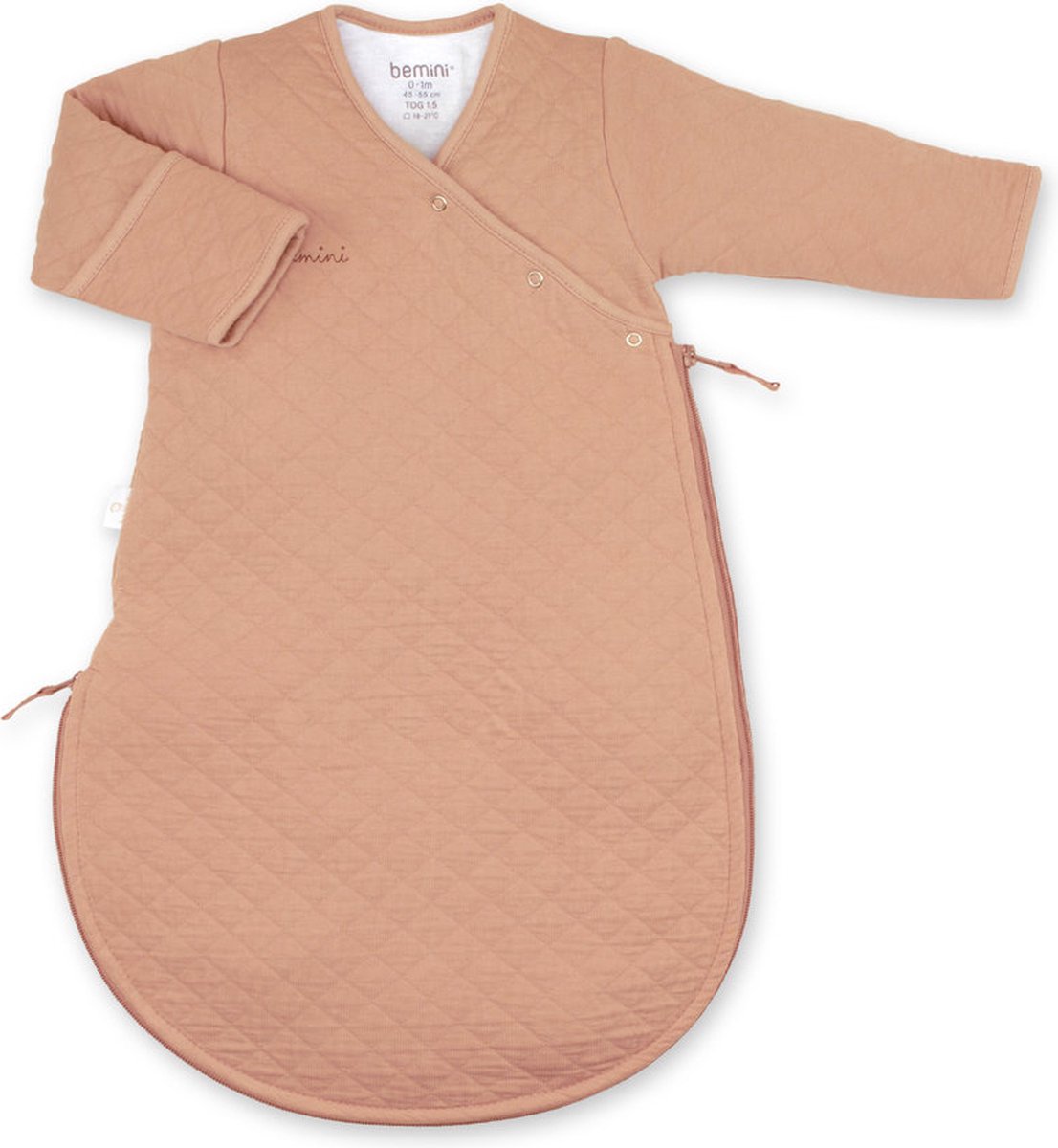 BEMINI Babyslaapzak - MAGIC BAG 0-1m - TOG 1.5 - Gewatteerd comfort - Beige