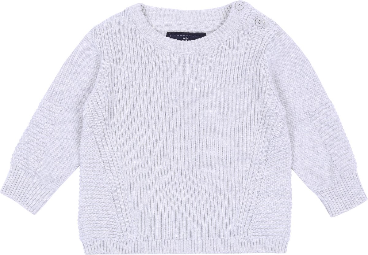 Geribde trui beige