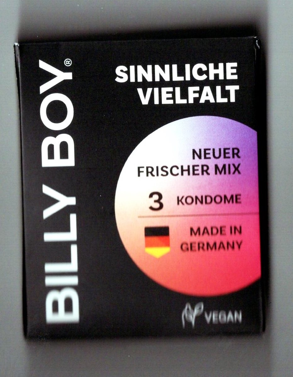 Goedkoopste Billy condooms - 3 stuks - tutti frutti, aardbeien, 1 transparant