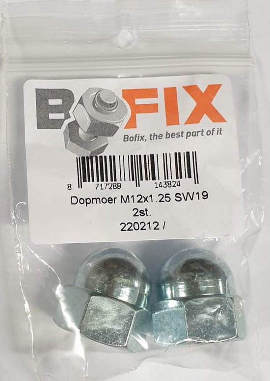 Bofix Voorasmoer E-bike M12 x 1.25 met voorwielmotor (2st)