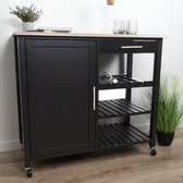 Bol.com Milton & Oldbrook Keukentrolley Graz Zwart aanbieding