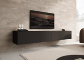 Meubella - TV-Meubel Palm - Mat zwart - 200 cm