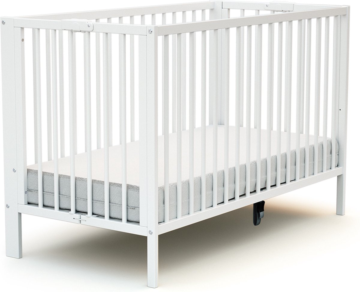 AT4 - Opvouwbaar kinderbed FOLDO in hout Wit 60 x 120 cm