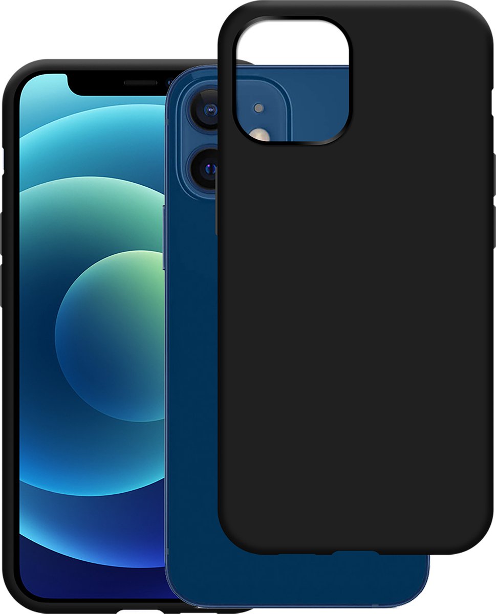 Cazy hoesje geschikt voor iPhone 12 / 12 Pro Hoesje Siliconen - Flexibele Case - Zwart