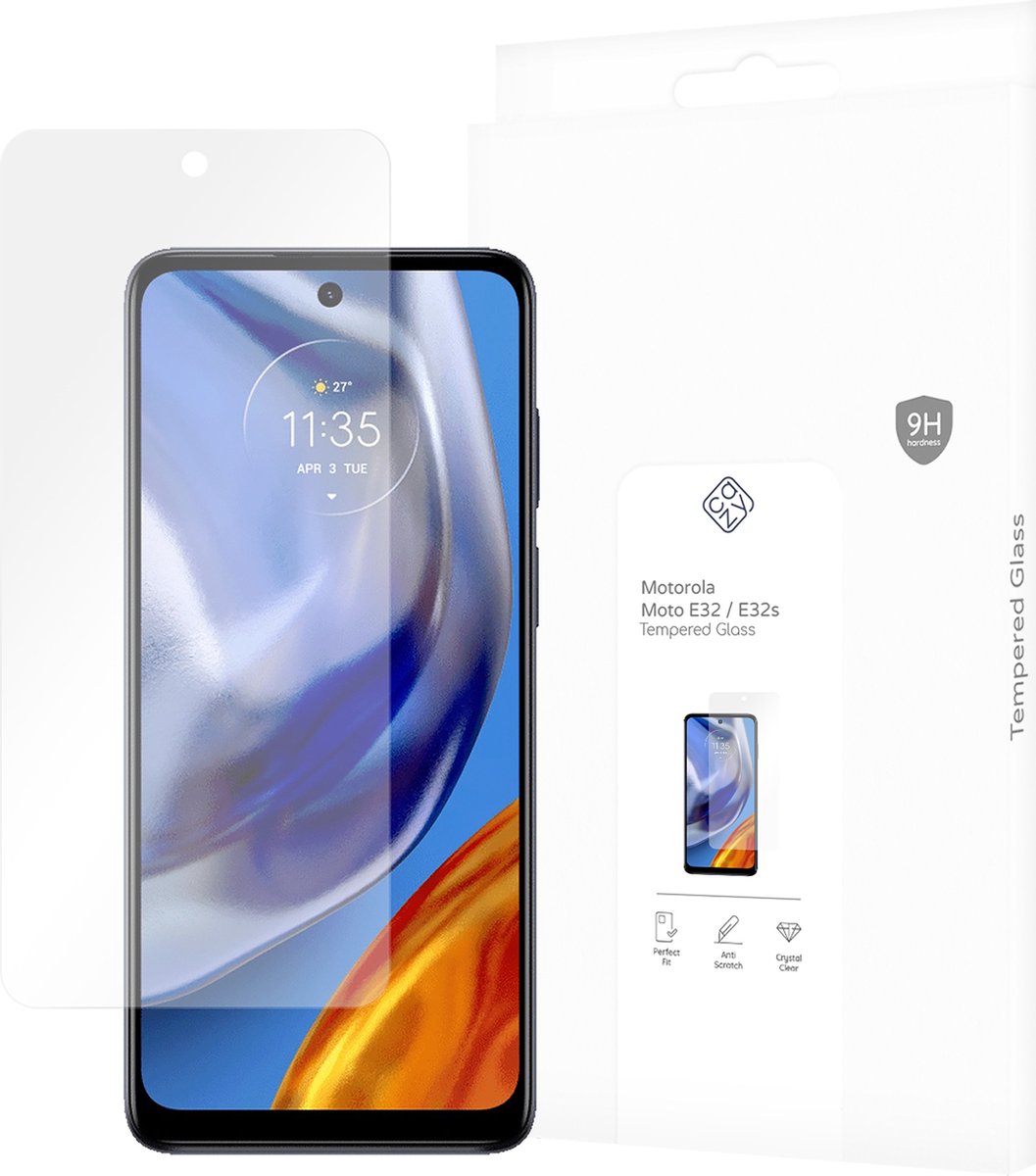 Cazy screenprotector geschikt voor Motorola Moto E32 / E32s - Screenprotector Gehard Glas