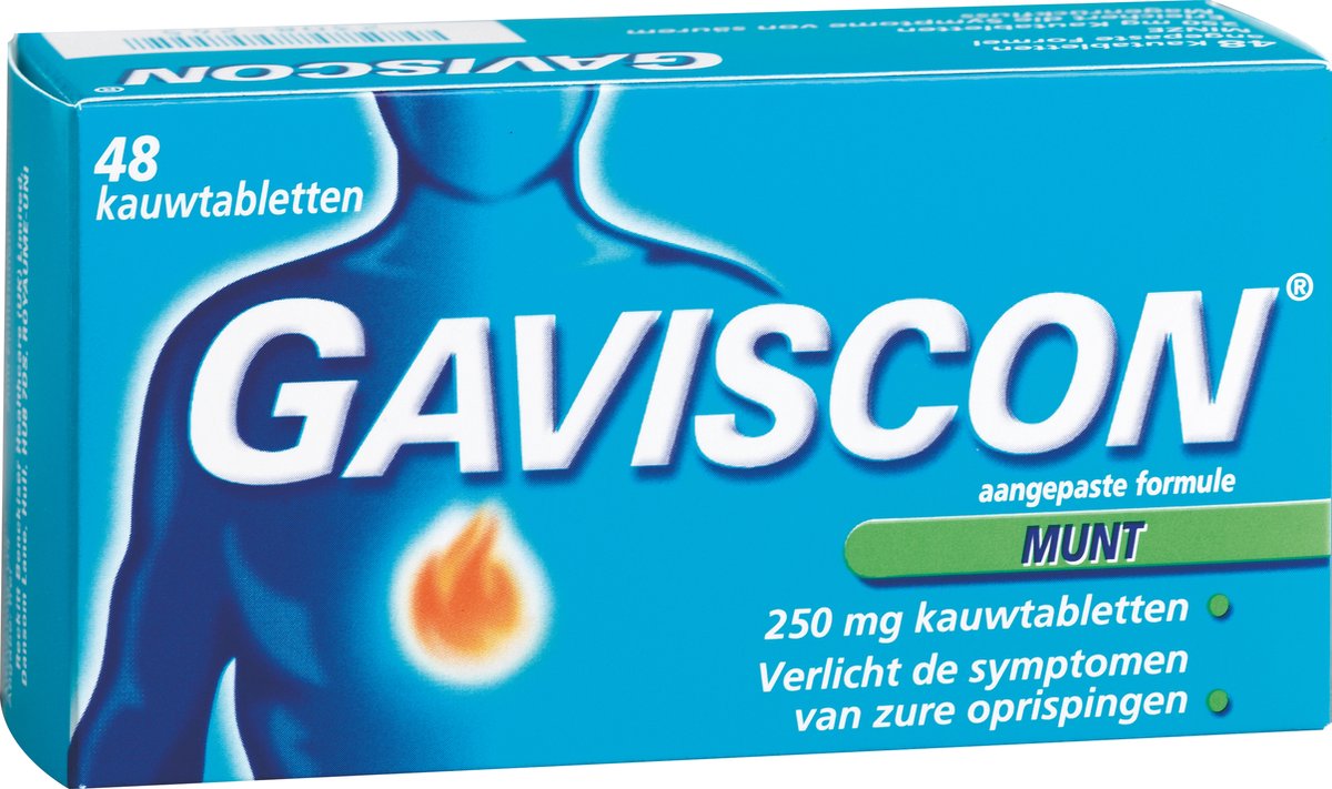 Goedkoopste Gaviscon Munt - Maagzuurremmer - 48 Kauwtabletten