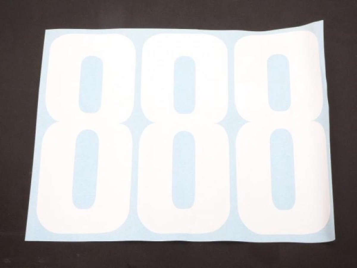Autocollant lot 3 trois stickers PXP numero course pour moto 8 huit 540026810 Neuf