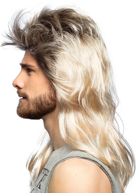 Boland - Pruik Ryan Blond - Laagjes - Lang - Mannen - Rocker - Rock & Roll- 80's & 90's - Punk - Aso