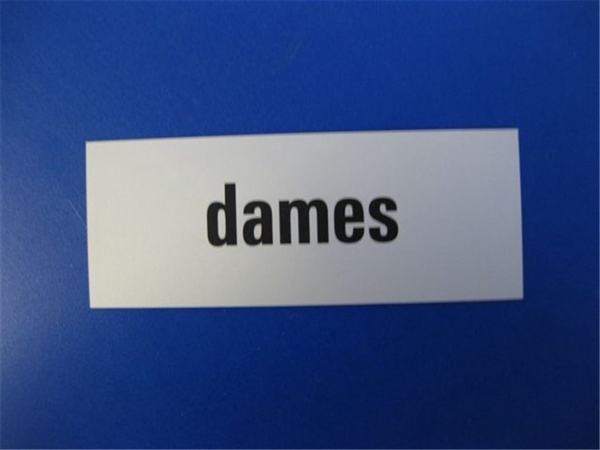 Tekstplaat 130X50Mm Alu Dames