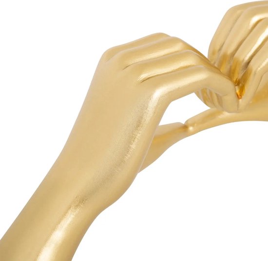 Atmosphera Décoration Mains en Coeur - 31x8x12cm - Or