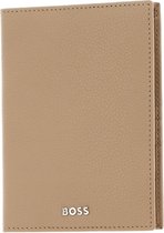 HUGO BOSS Cuir Étui pour carte d'identité Classic Grained Passport Case Camel Marron clair
