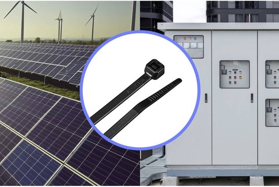 TRU COMPONENTS TC-12523668 Serre-câbles solaires 200 mm 4.6 mm noir 100 pc(s)