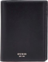 GUESS Cuir Étui pour carte d'identité Passport Holder Black Noir