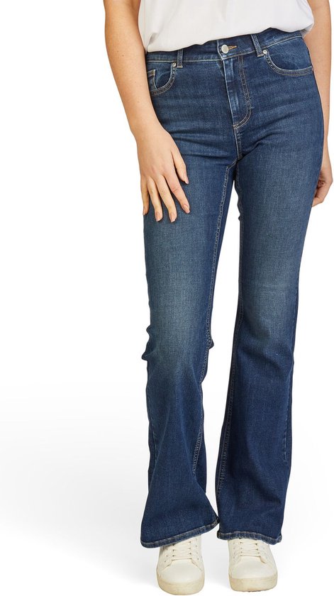 Only Dames Jeans Broeken ONLBLUSH flared Fit Blauw Volwassenen Uitlopende broek