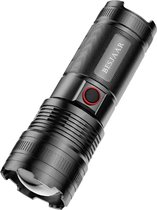 Besjaar Zaklamp - Zaklamp LED Oplaadbaar - 5000mAh Batterij - 7800 Lumen - USB-C Oplaadbaar - Militaire zaklamp - Zaklamp Militaire - IP65 Waterdicht - Noodpakket